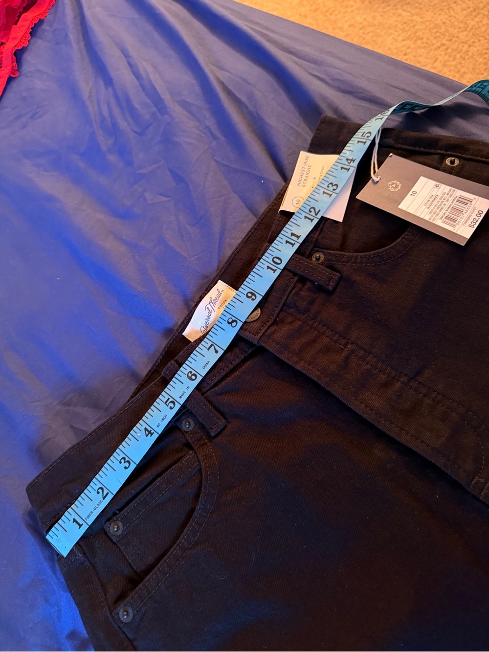 Universal Thread women Black Relaxed Straight Jeans size 10 - Picture 4 of 5